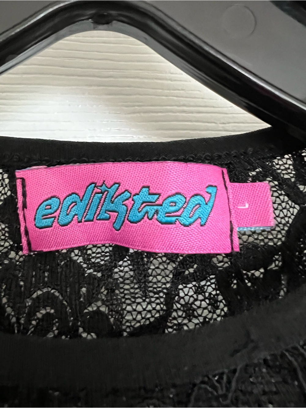 Edikted Kaori Sheer Lace Top Size Large - Picture 3 of 4